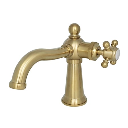 Kingston Brass KS154BXBB Single-Handle Bathroom Faucet with Push Pop-Up, Brushed Brass KS154BXBB
